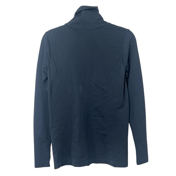 Athleta Flurry Blizzard Rib Turtleneck Shirt Long Sleeve Top  Black Sz M - Picture 8 of 11